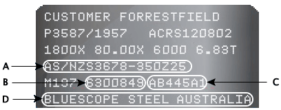 XLERPLATE steel product identification