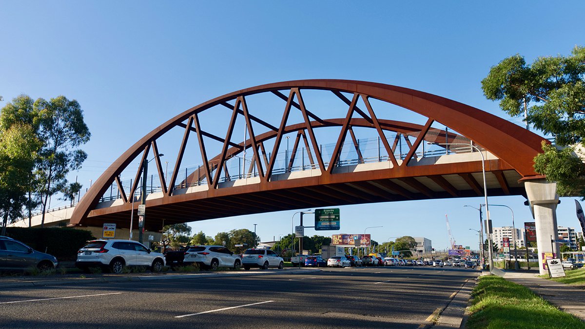 The Bidgee Bidgee Truss Bridge made from REDCOR® weathering steel