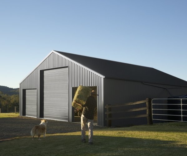 A shed with roofing and cladding made from COLORBOND steel